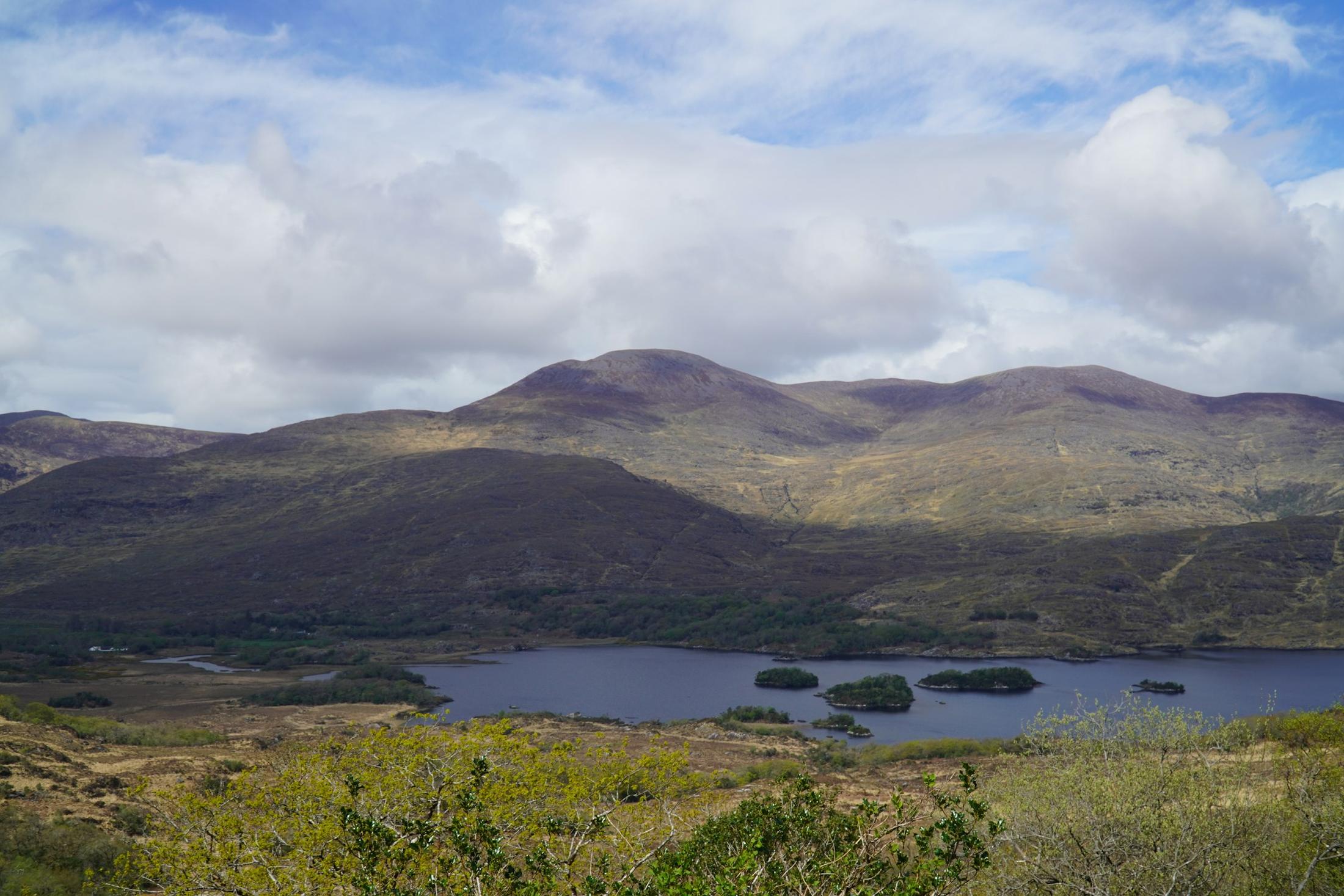 The Lakes of Killarney with mountains behind
