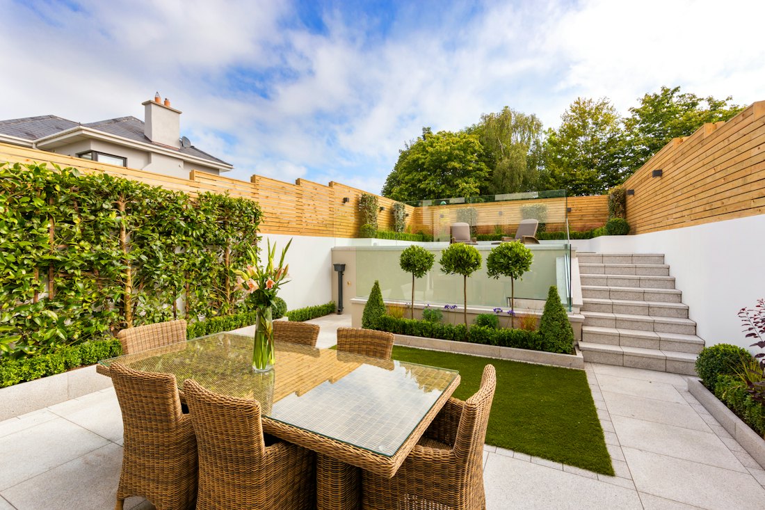 Patio with garden furniture
