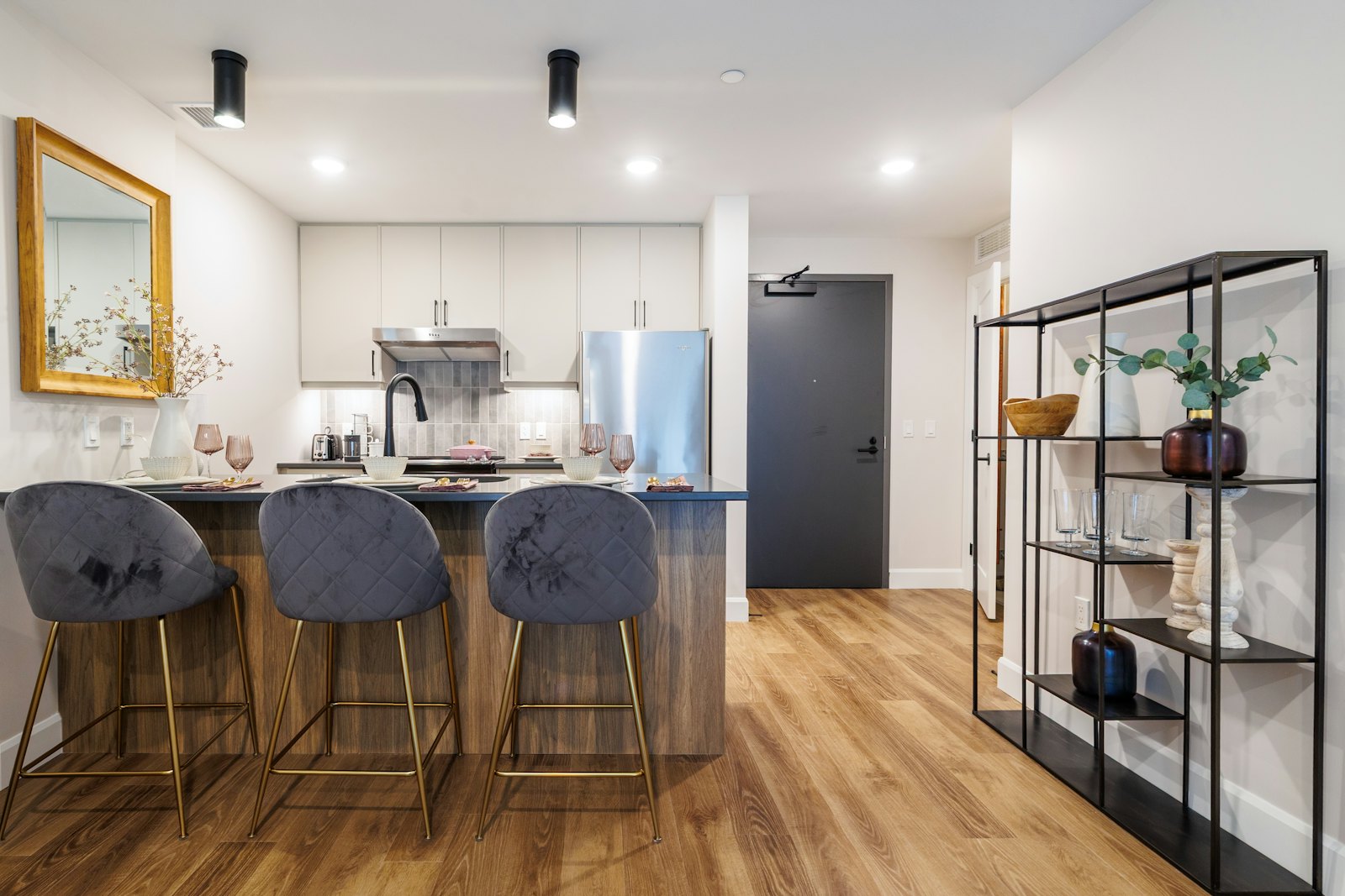 Renovated kitchen with an island