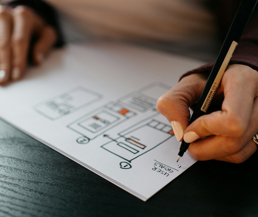 A website design sketch